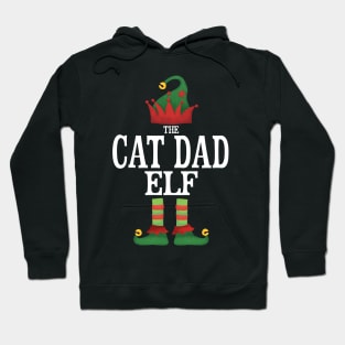 Cat Dad Elf Matching Family Group Christmas Party Pajamas Hoodie